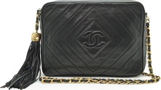 Chanel Vintage leren schoudertas/cameratas