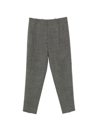 Lanvin Tailored Trousers with Textured Pattern and Classic Waistband