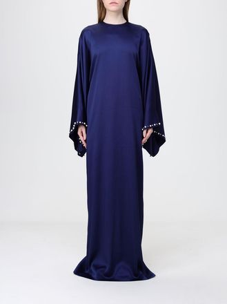 Stella McCartney Abito a caftano Stella McCartney in raso con strass applicati