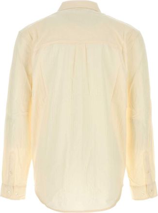 S&eacute;fr Mens Ivory Voile Leo Shirt Vanillawhite Cotton