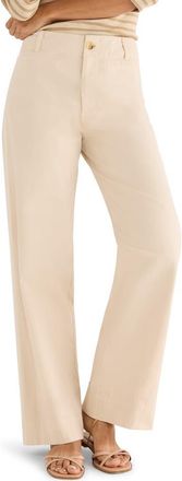 Nic+Zoe Stretch Cotton Twill Straight Leg Pants in Latte at Nordstrom, Size 14 X P