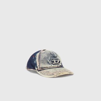 Diesel Baseball cap in treated denim - Caps - Unisex - Multicolor
