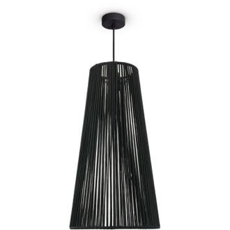 Paco Home Lámpara Colgante led Salón Lámpara Colgante Comedor Vintage Mimbre Look Boho Luce a sospensione, Schwarz 7 (de) - Paco Home