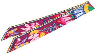 Herm&egrave;s Pre-owned Hermes Brazil Feather Silk Twilly Scarf Ladies 6KXAH9JI7BMVOXOE