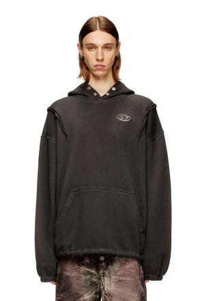 Diesel Hoodie with faded effect - Sweaters - Unisex - Black