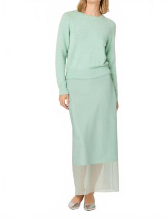Astr Brigett Classic Crewneck Sweater In Mint
