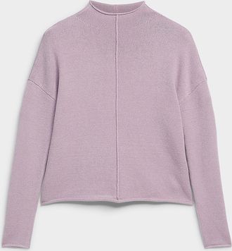 Twik Womens Reverse seam mock neck sweater