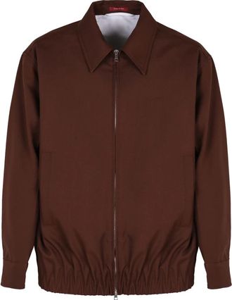 Gucci Klassieke wollen bomberjack - Heren - Bomber jackets - Bruin - M - Wol - Jassen