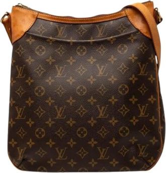 Louis Vuitton Pre-owned Odeon MM - Dames - Vintage Schoudertas - Bruin - ONE Size - Leer - Vintage