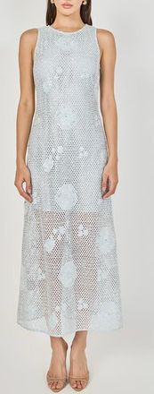 endless rose Textured Sleeveless Maxi Dress in Blue at Nordstrom, Size X-Small