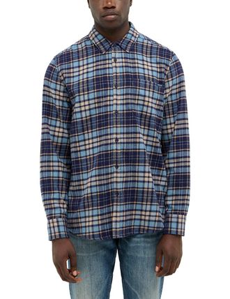 Mustang Langarmhemd MUSTANG Herren Style Eastbridge, Herren, Gr. L, US-Gr&ouml;ssen, bunt (bunt 12781), Web, 100% Baumwolle, kariert, regular fit, Hemden Langarmhe