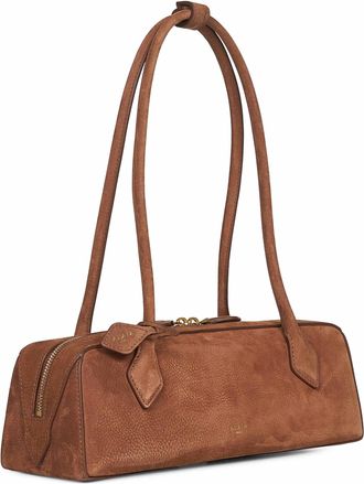 Alaia Womens Shoulder Bag Le Teckel Camel Calf Leather