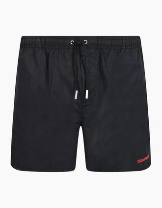 Dsquared2 Mens Dsquared2 Red Icon Logo Swim Shorts in Black - Size: 30/31/32