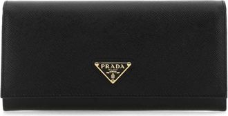 Prada large leather wallet - women - Calf Leather - One Size - Black
