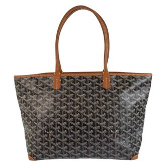 Goyard Artois PM Tote Bag Black Brown PVC