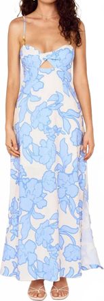 Minkpink Alessia Midi Dress In Blue Floral