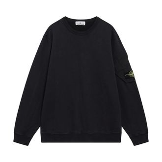 Stone Island Felpa - Heren - Sweatshirts & Hoodies - Blauw - Maat: 2XL Katoen