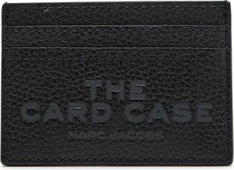 Marc Jacobs The Card Case Grained Leather Card Holder - Black - One Size