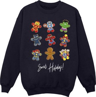 MARVEL Heren Gingerbread Avengers Sweatshirt (Marineblauw)