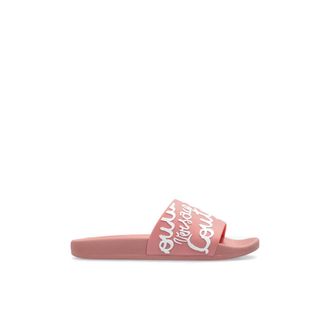 Versace Jeans Couture Rubber Slippers met Logo - Dames - Sandalen - Roze - 35 EU - Schoenen