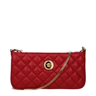 Versace Red Leather Crossbody Womens Bag