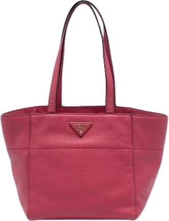Prada Pre-owned Tote Bags, female, Pink, Size: ONE SIZE Pre-owned Vintage Tote Bag