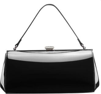 Nina Delsie-P Faux Patent Leather Frame Clutch in Black at Nordstrom