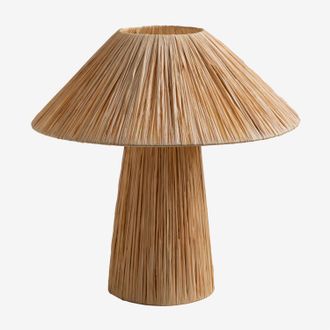 Sklum L&aacute;mpara De Mesa En Rafia Aruel Sklum