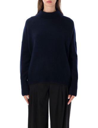 Lisa Yang Heidi High-Neck Ribbed Knit Sweater