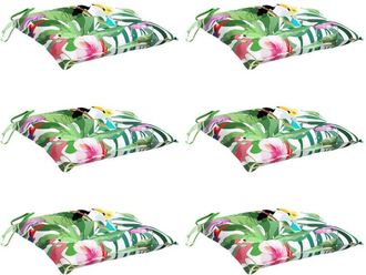 vidaXL Cojines Para Silla 6 Uds Tela Multicolor 40x40x7 Cm Vidaxl