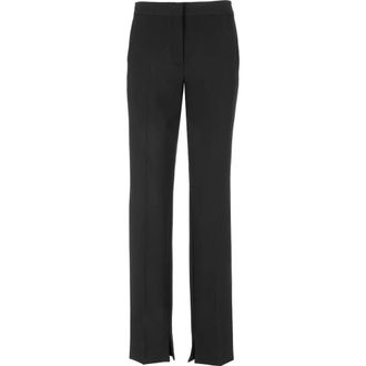 Stella McCartney Split Cuff Slim-Cut Trousers - female - Stella McCartney - Slim-fit Trousers - Black - M - Trousers