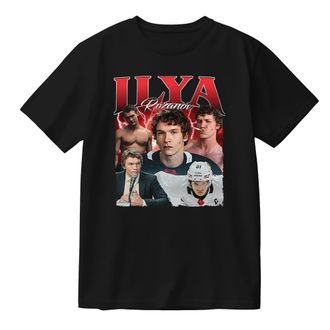 Generic Heated Rivalry Ilya Rozanov Vintage Cotton T-Shirt Men Women Short Sleeve Crewneck Casual Trendy Tee (Black,S)