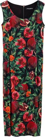 Dolce & Gabbana Granaatappel Print Mouwloze Jurk - Dames - Casual kleedjes - Veelkleurig - M - Kleedjes