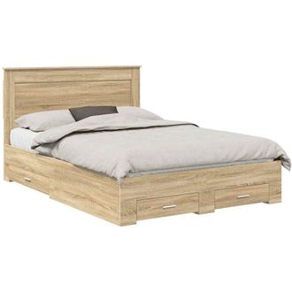 vidaXL Bed Frame with Drawer with Headboard Manual Engineered Wood vidaXL