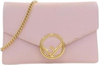 Fendi Pre-owned Clutches, female, Pink, Size: ONE SIZE Pre-owned Chain Shoulder Wallet
