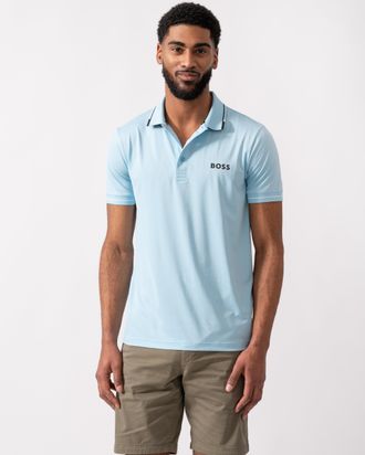 HUGO BOSS Mens Paul Pro Polo Shirt in Light Blue - Size X-Large