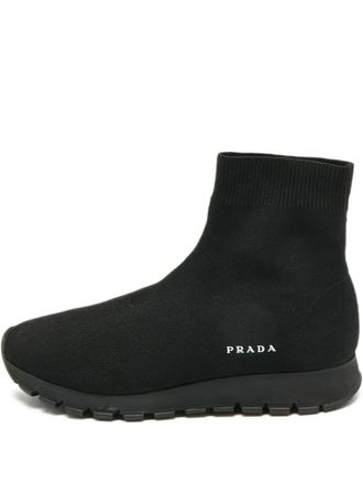 Prada round-toe sneakers - Black