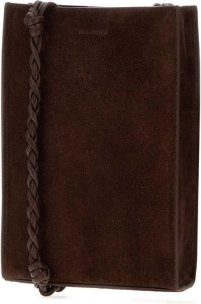 Jil Sander Mens Tangle Shoulder Bag Brown Calf