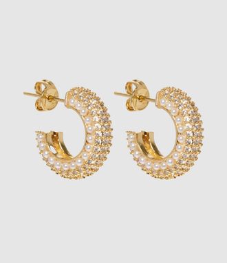 Shaker Jewels Boucles Doreilles Solis Dor&eacute; Nacre