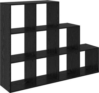 vidaXL Room Divider Bookcase Black Oak 137.5 x 29 x 103.5 cm vidaXL
