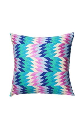 Archive New York Almolonga Blue Diamond Handwoven Brocade Cotton Throw Pillow at Nordstrom, Size 20X20