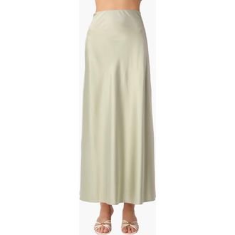Cami NYC Aviva Stretch Silk Maxi Skirt in Sea Glass at Nordstrom, Size Xx-Small