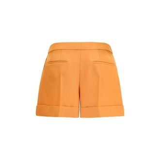 Fendi Womens Orange Wool Oves Aries Bermuda Shorts