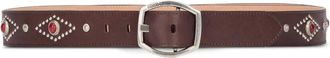Roberto Cavalli Cintura con fibbia e logo - Marrone