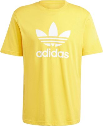 adidas Adicolor Trefoil T-shirt Asia Sizing Yellow IR7977