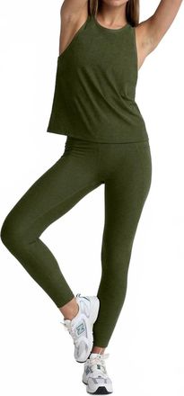 Beyond Yoga Out Of Pocket High Waisted Legging In Army Green