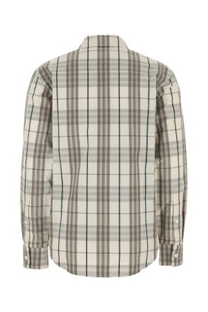 Burberry Womens Embroidered Poplin Shirt Cottonipcheck Exterior: Cotton Camicie