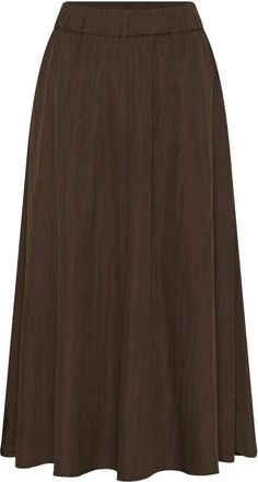 Saint Tropez TonjaSZ Rok - Dames - Rokken - Bruin - Maat: 2XL Viscose