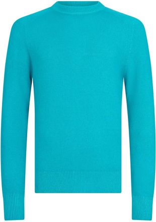 Malo Trui met Lange Mouwen Zacht en Modern - Heren - Cashmere truien - Blauw - XL - Kasjmier - Truien & Vesten