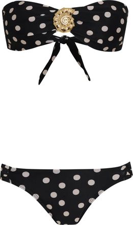 Brigitte shell-detail bikini - Nero